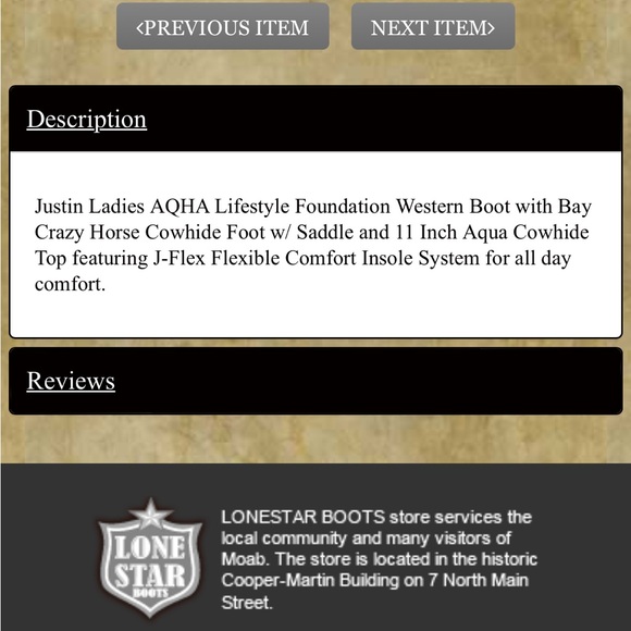 Justin L4853 AQHA Ladies Western Boot in Turquoise/Brown size 8 - Picture 2 of 14